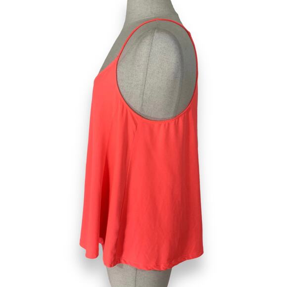 Coral orange camisole swing top, Gianni Bini womens small racerback top - Picture 3 of 6